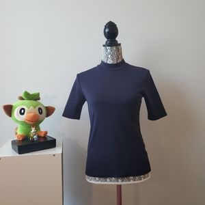 SOLD || Navy Mockneck Top